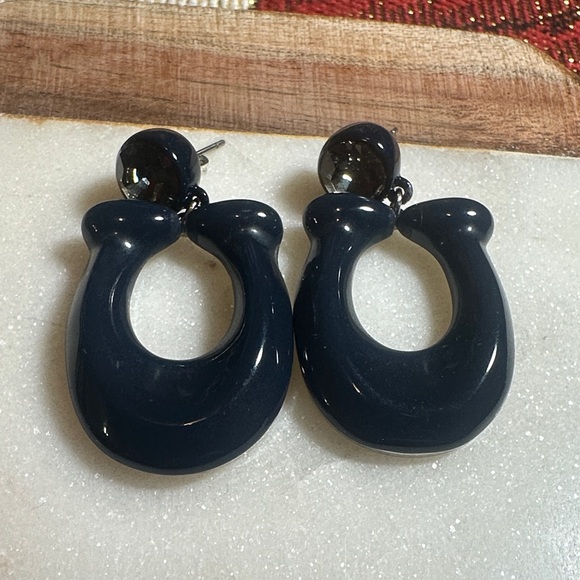 Coach Large Signature Enamel Earrings - Picture 2 of 9